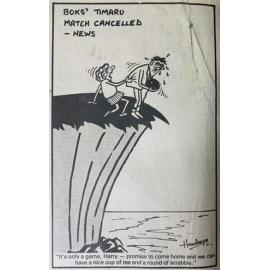 Hawkeye comic re 1981 Springbok Tour Timaru