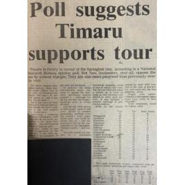Poll suggests Timaru supports tour