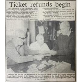 Ticket refunds begin