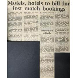 Motels, hotels to bill for lost match bookings