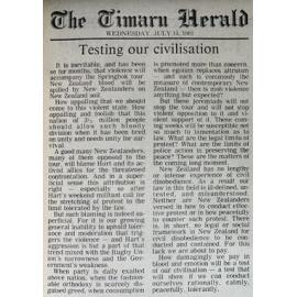 Editorial: Testing our civilisation