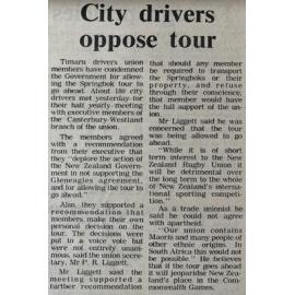 City drivers oppose tour