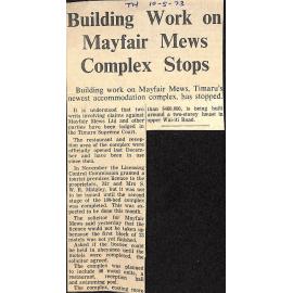 Building Work on Mayfair Mews Complex Stops