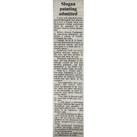 Slogan painting admitted