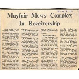 Mayfair Mews Complex In Receivership