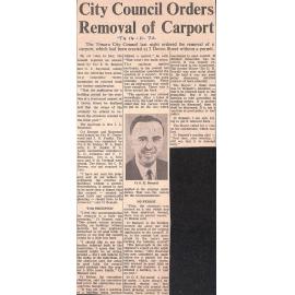 City Council Orders Removal of Carport