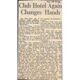 Club Hotel Again Changes Hands
