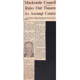 Mackenzie Council Rules Out Timaru As Aorangi Centre