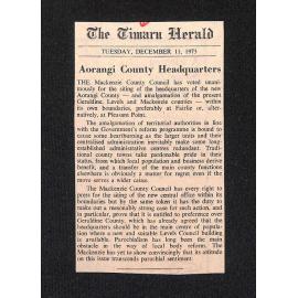 Editorial: Aorangi County Headquarters