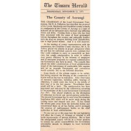 Editorial: The County of Aorangi