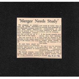  'Merger Needs Study'