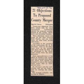21 Objections To Proposed County Merger