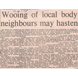 Wooing of local body neighbours may hasten