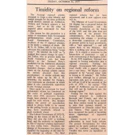 Editorial: Timidity on regional reform