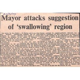 Mayor attacks suggestion of 'swallowing' region