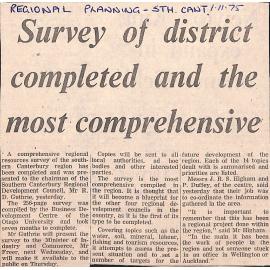 Survey of district completed and the most comprehensive