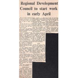 Regional Development Council to start work in early April