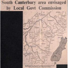 South Canterbury area envisaged by Local Govt Commission