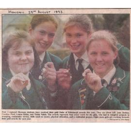 Four Craighead Diocesan students have received Duke of Edinburgh awards this year