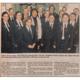 Timaru music teacher Vicki McLeod with the Craighead Chorale