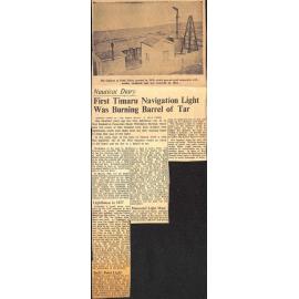 Nautical Diary: First Timaru Navigation Light Was Burning Barrel of Tar