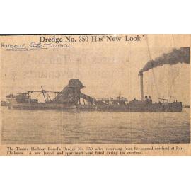 Dredge No. 350 Has 'New Look': Port of Timaru Depends On Efficient Operation Of Harbour Board Dredge