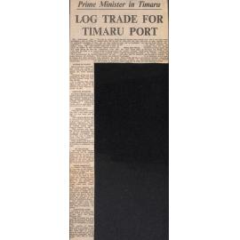 Prime Minister in Timaru: Log trade for Timaru Port