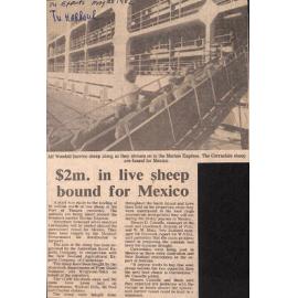 $2m in live sheep bound for Mexico