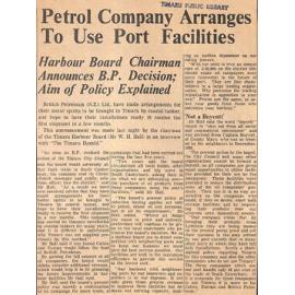 Petrol Company Arranges To Use Port Facilities