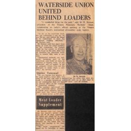 Waterside Union United Behind Loaders