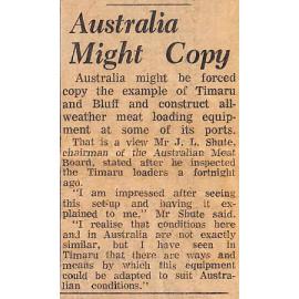 Australia Might Copy