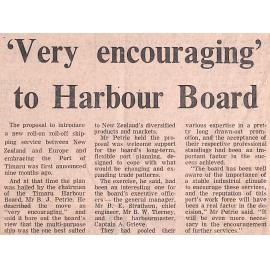  'Very encouraging' to Harbour Board