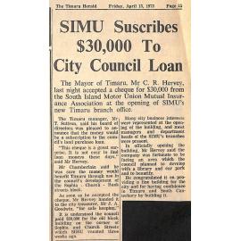 SIMU Subscribes $30,000 To City Council Loan