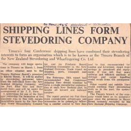 Shipping lines form stevedoring company