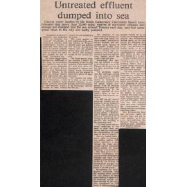 Untreated effluent dumped into sea
