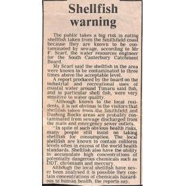 Shellfish warning