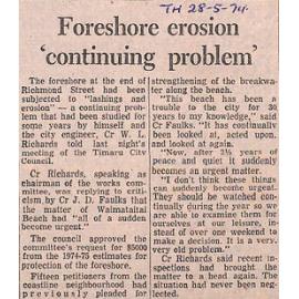 Foreshore erosion 'continuing problem'