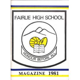 Fairlie High School magazine 1981