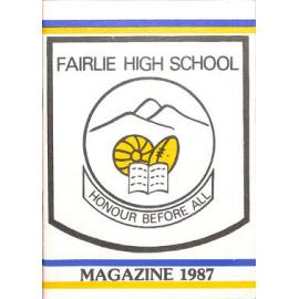 Fairlie High School magazine 1987