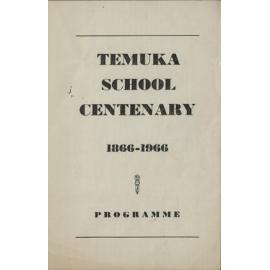 Temuka School Centenary 1866-1966