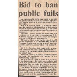 Bid to ban public fails