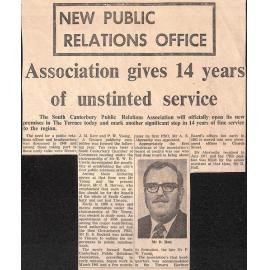 New Public Relations Office: Association gives 14 years of unstinted service
