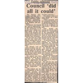 Public relations: Council did 'all it could'