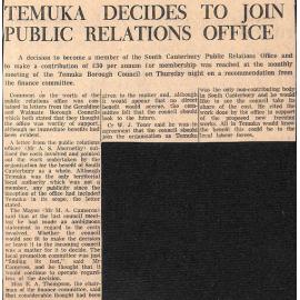 Temuka Decides To Join Public Relations Office