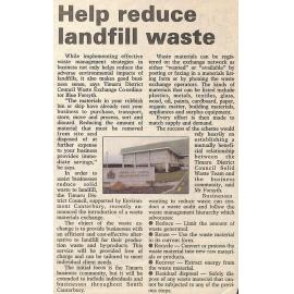 Help reduce landfill waste