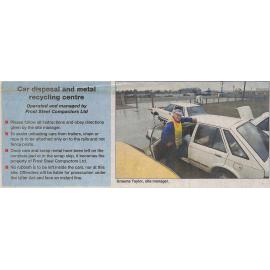 Car disposal and metal recycling centre / Potential hazards