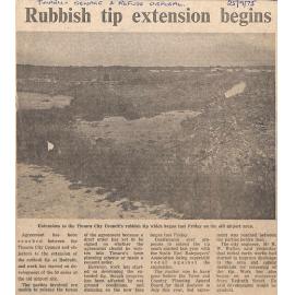 Rubbish tip extension begins