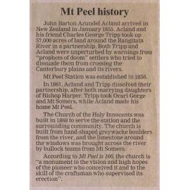 Mt Peel history