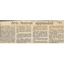Arts festival applauded