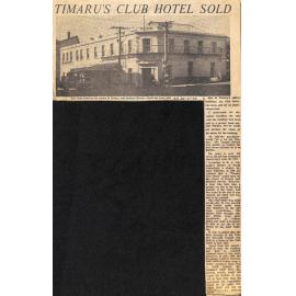 Timaru's Club Hotel Sold